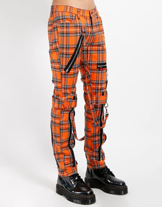 BONDAGE PANT ORANGE PLAID