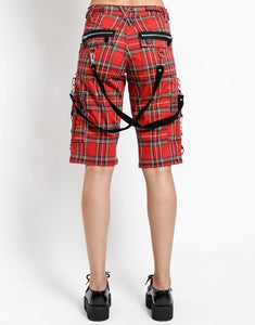 PLAID PUNK SHORT RED PLAID