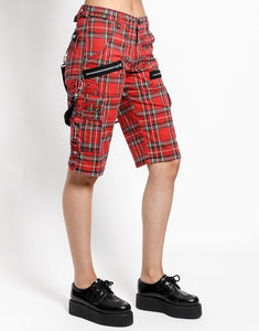 PLAID PUNK SHORT RED PLAID