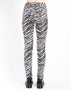 HIGH WAIST TIE UP PANT ZEBRA