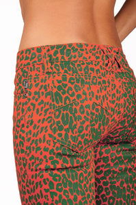 T Back Jeans Leopard Print