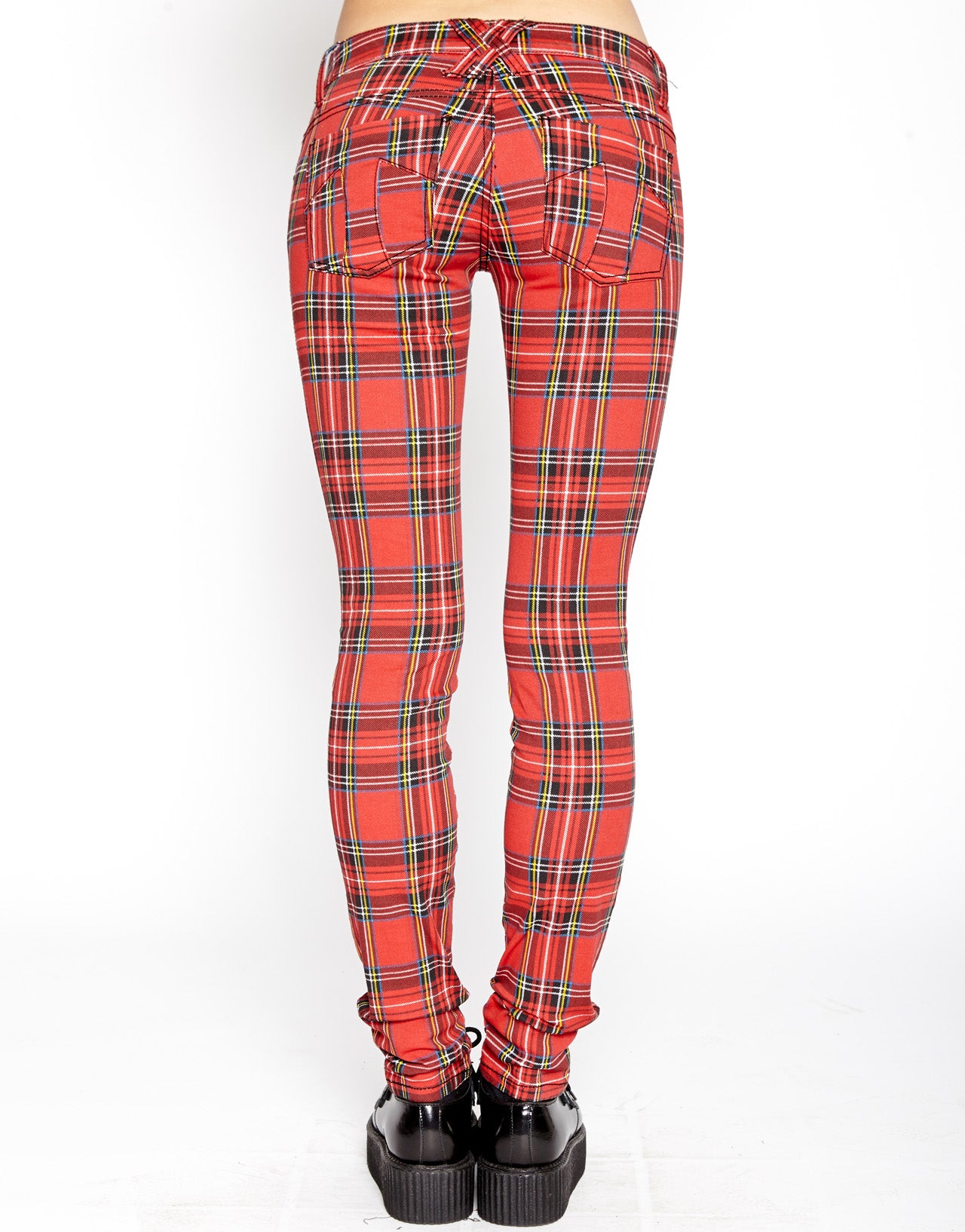 T-BACK JEAN RED PLAID