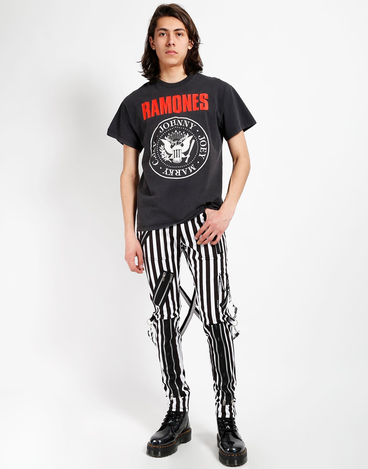 CLASSIC SLIM LEG  BONDAGE PANT MEDIUM STRIPE