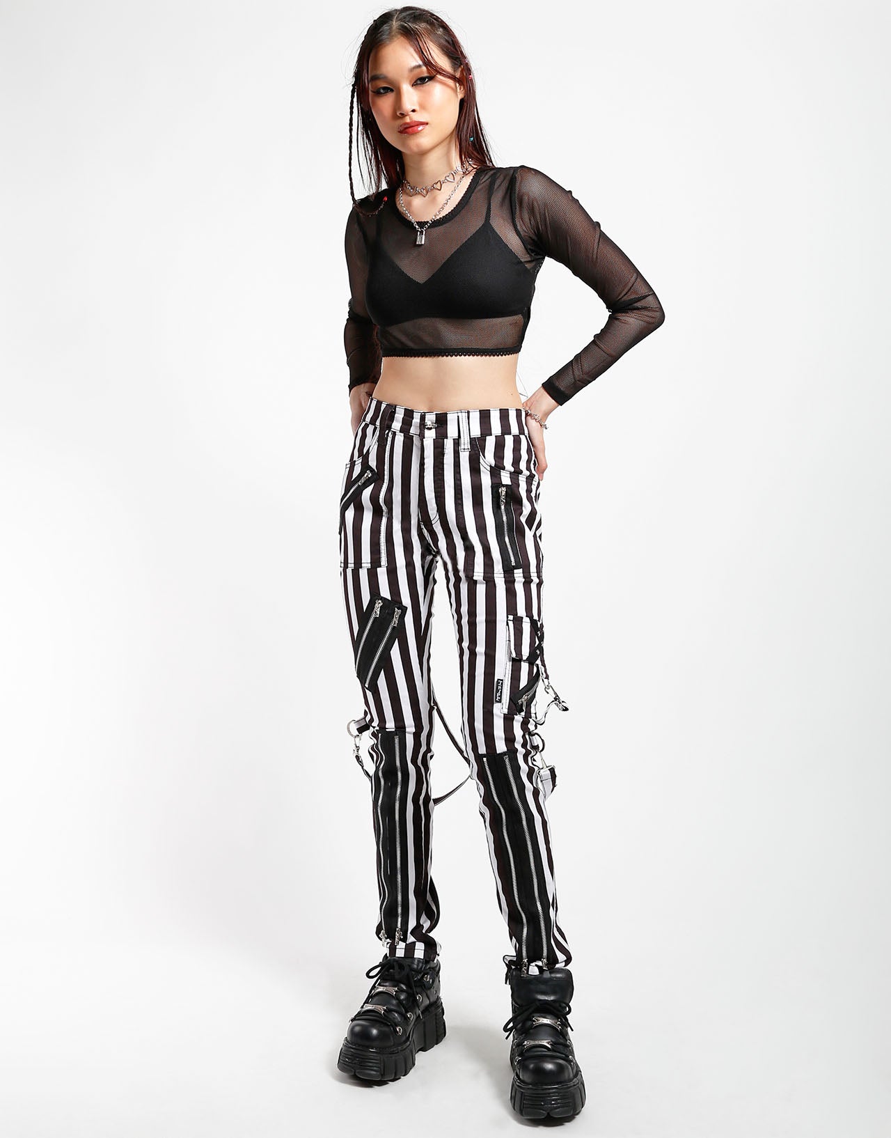 CLASSIC SLIM LEG BONDAGE PANT MEDIUM STRIPE – trashandvaudeville