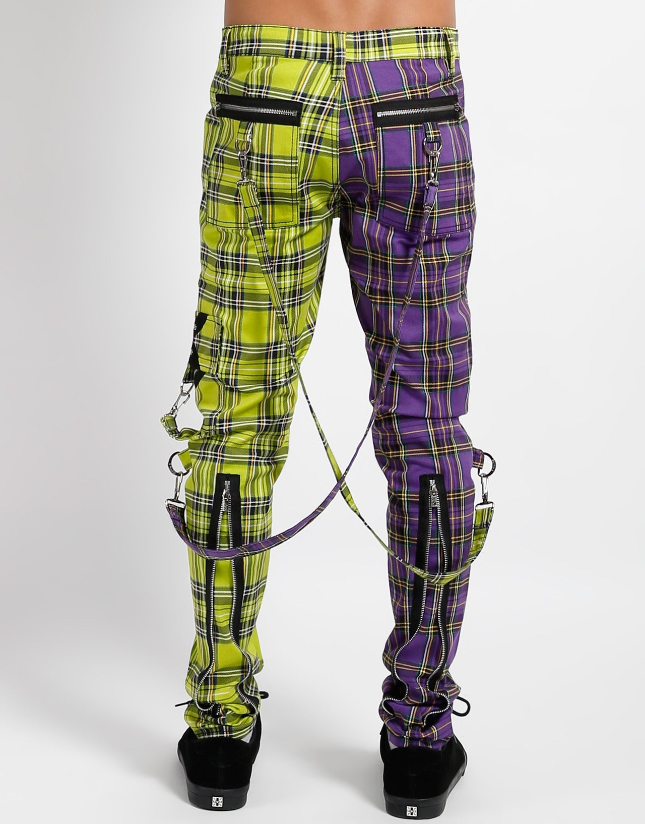 MADNESS PANT VIOLET/LIME PLAID