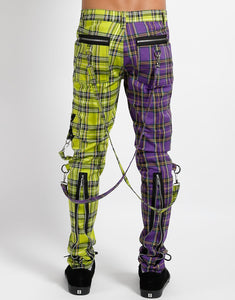 MADNESS PANT VIOLET/LIME PLAID