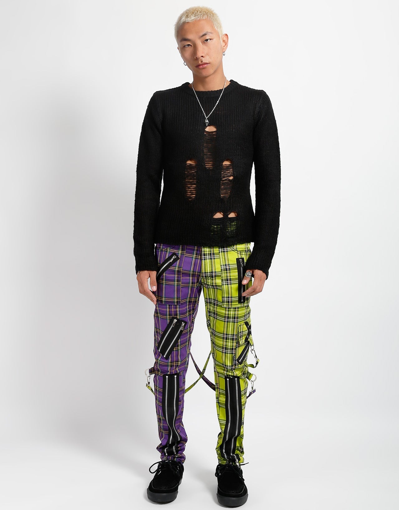 MADNESS PANT VIOLET/LIME PLAID