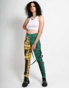 MADNESS PANT YELLOW/GREEN PLAID