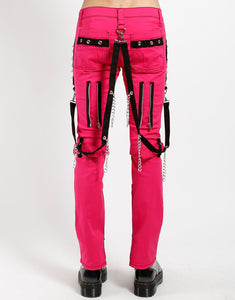 STUDDED BONDAGE PANT PINK
