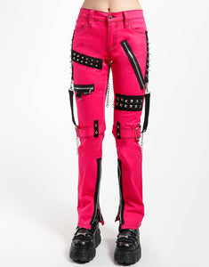 STUDDED BONDAGE PANT PINK