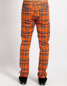 ROCKER JEAN ORANGE PLAID