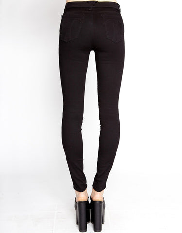 High Waisted T Back Jeans