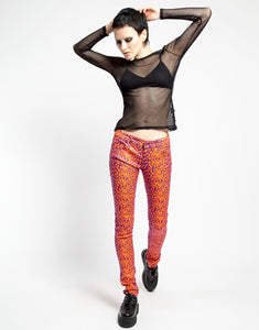 NEON LEOPARD PRINT SKINNY