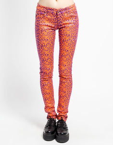 NEON LEOPARD PRINT SKINNY