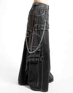 STRENGTH SKIRT BLACK DENIM