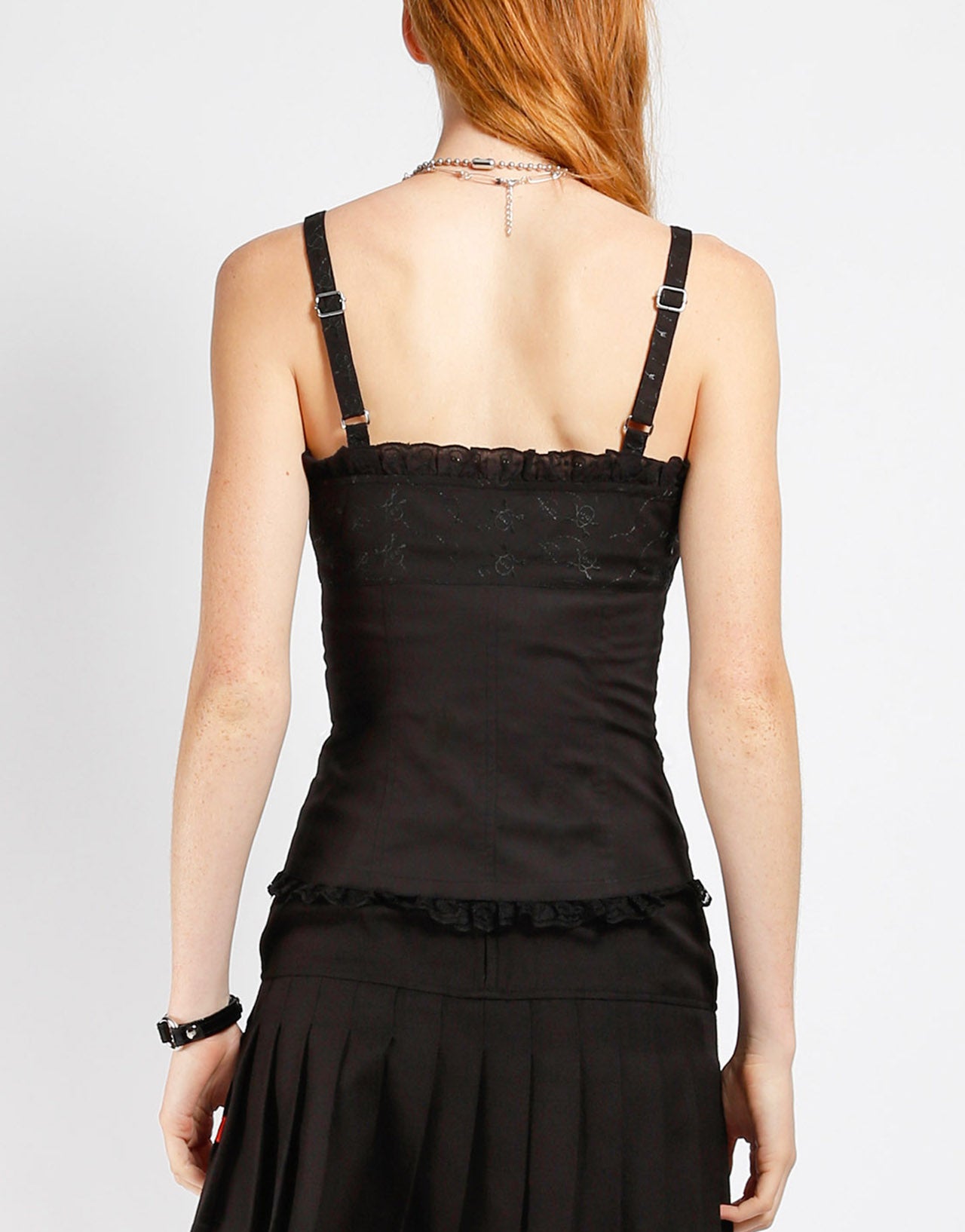 Skull Embroidered Corset