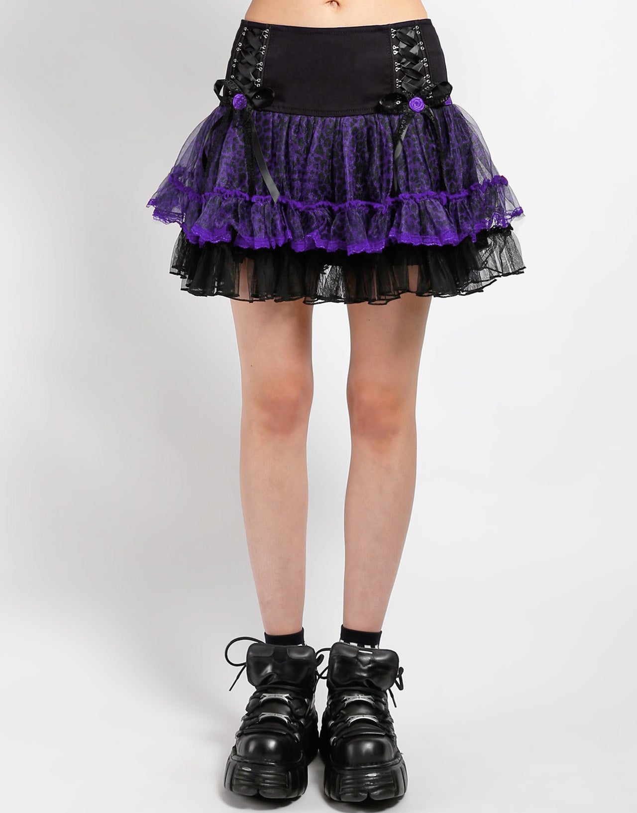 TUTU SKIRT PURPLE LEOPARD