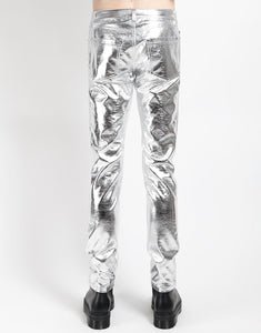 METALLIC FAUX LEATHER PANT