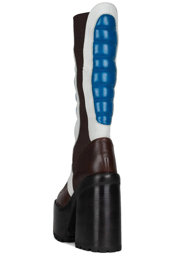 DIRT-BIKE BOOTS BLACK/BLUE/WHITE