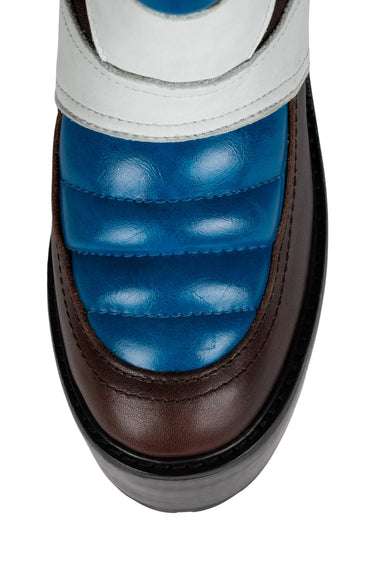 DIRT-BIKE BOOTS BLACK/BLUE/WHITE