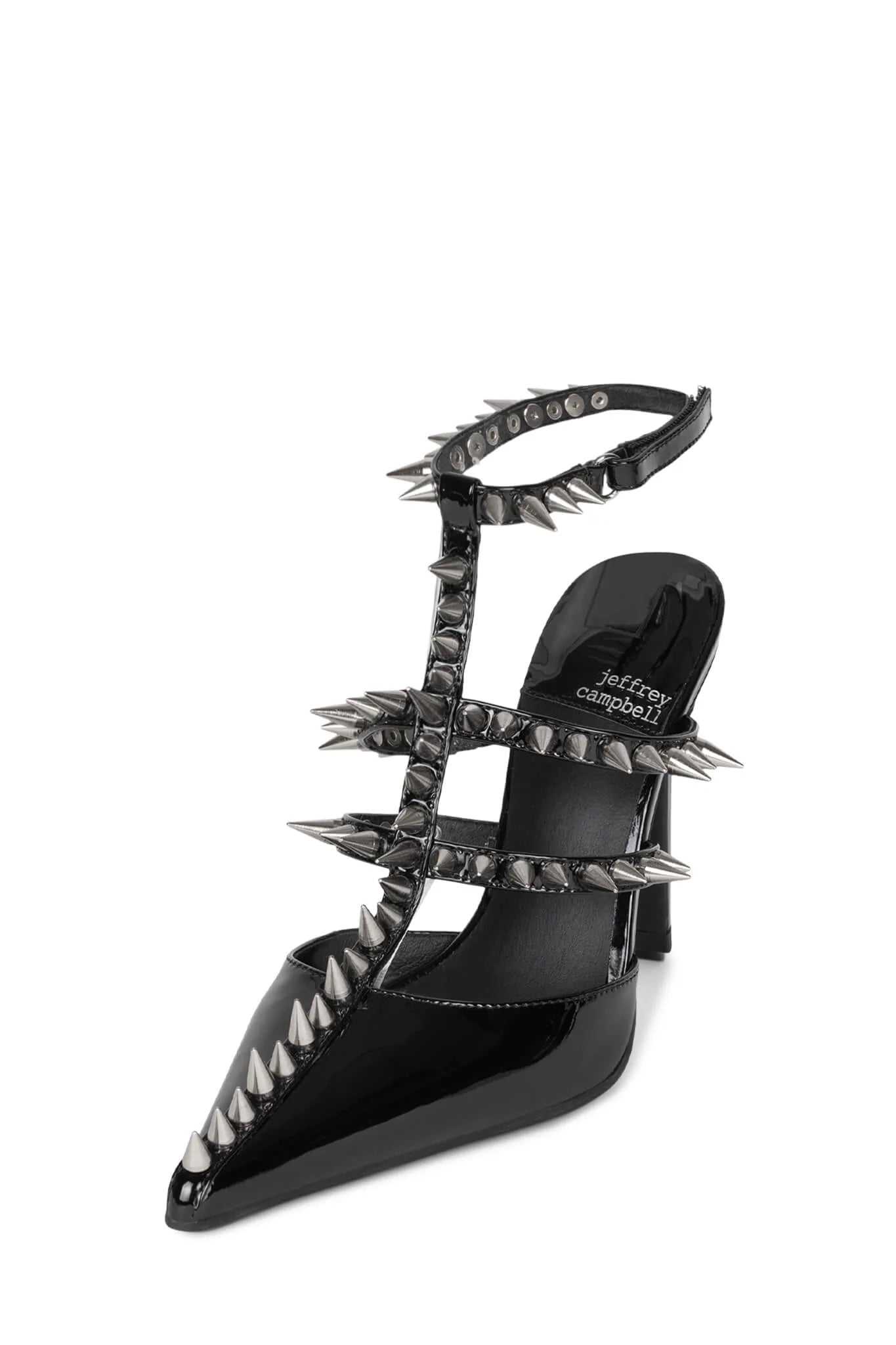 Step Back Heels - Patent Black/Silver