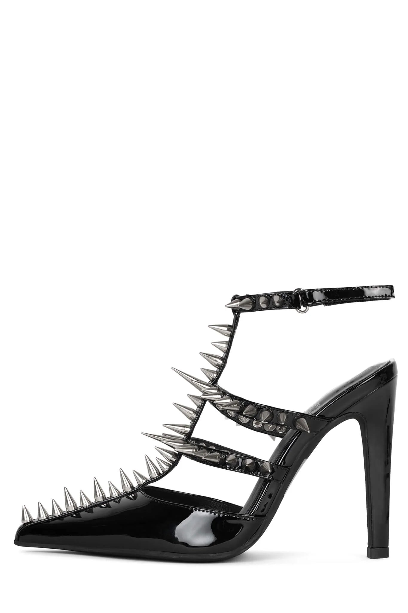 Step Back Heels - Patent Black/Silver